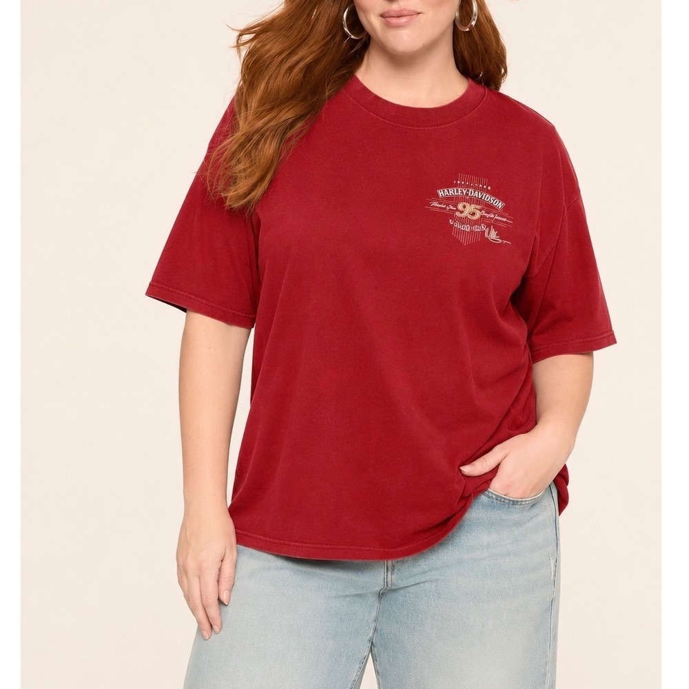 Harley Davidson Motorcycles Red/Maroon Anniversary Sturgis Short Sleeve Shirt